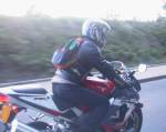 11-06-2000 cbr 900 sur la route le soir en roulant